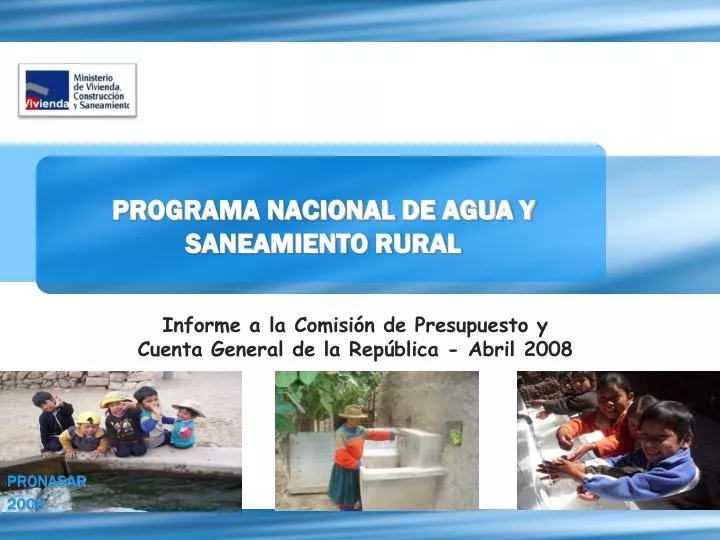 programa nacional de agua y saneamiento rural
