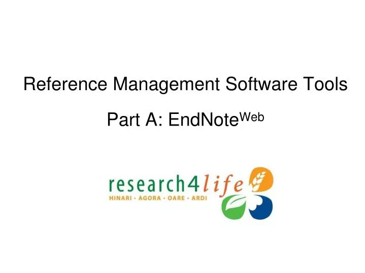 reference management software tools part a endnote web