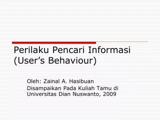 perilaku pencari informasi user s behaviour