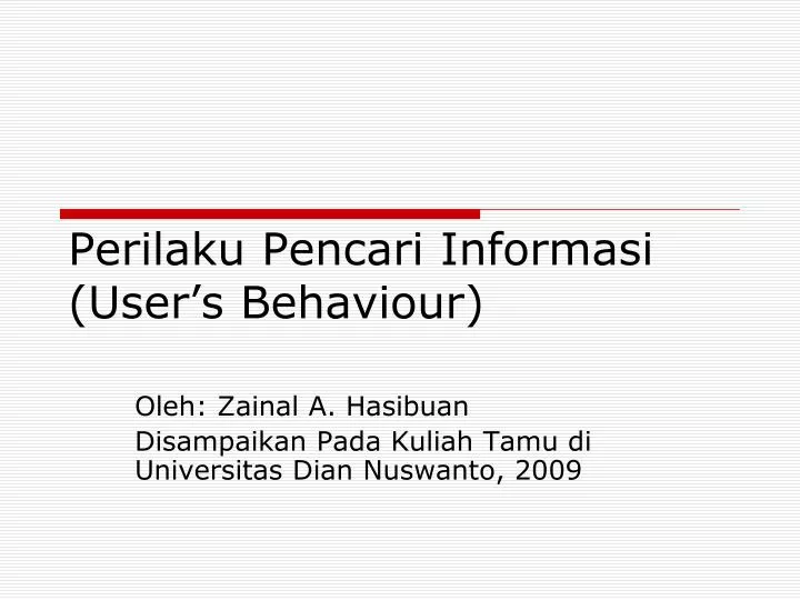 perilaku pencari informasi user s behaviour