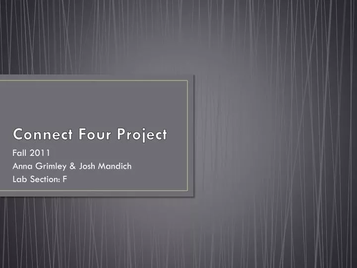 connect four project