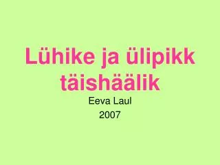 l hike ja lipikk t ish lik