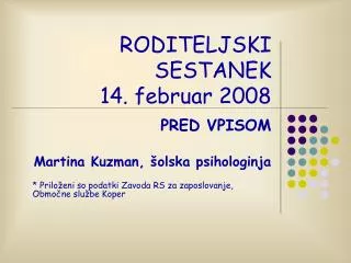 roditeljski sestanek 14 februar 2008