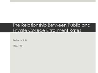 The Relationship Between Public and Private College Enrollment Rates