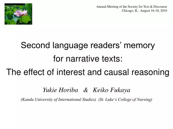 second language readers memory for narrative texts the effect of interest and causal reasoning