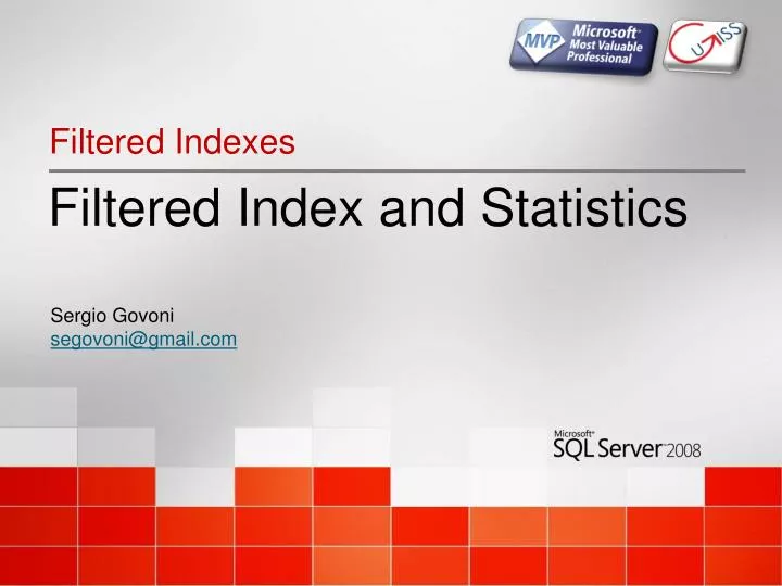 filtered index and statistics