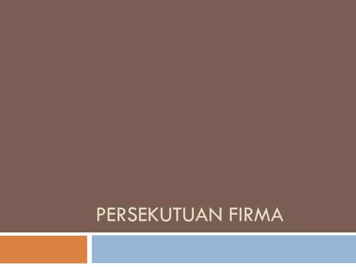 persekutuan firma