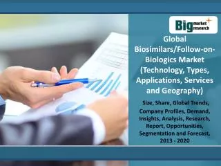 Global Biosimilars/Follow-on-Biologics Market 2013-2020