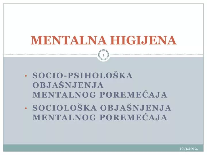 mentalna higijena