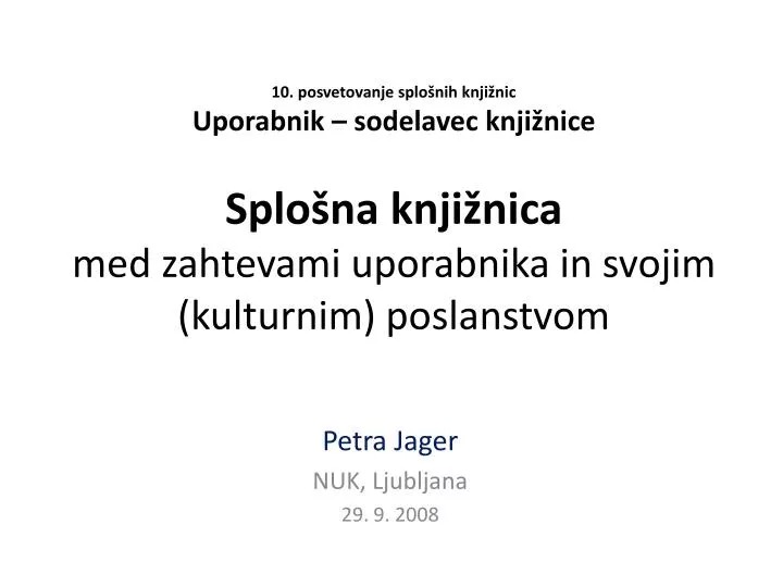 petra jager nuk ljubljana 29 9 2008