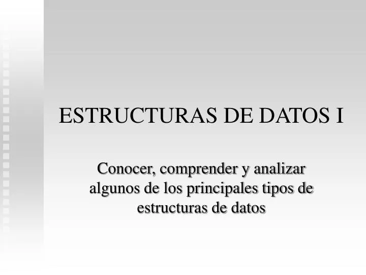 estructuras de datos i