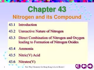 Nitrogen and its Compound