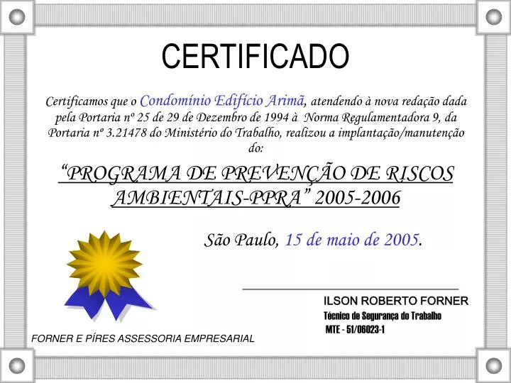 certificado