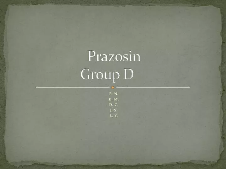prazosin group d