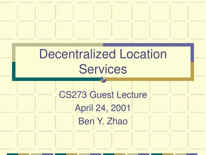 decentralized location services
