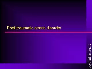 Post-traumatic stress disorder