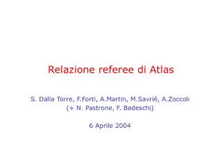 relazione referee di atlas