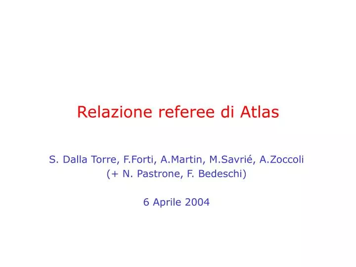 relazione referee di atlas