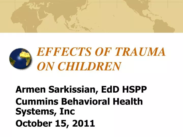 effects of trauma on children