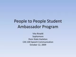 People to People Student Ambassador Program