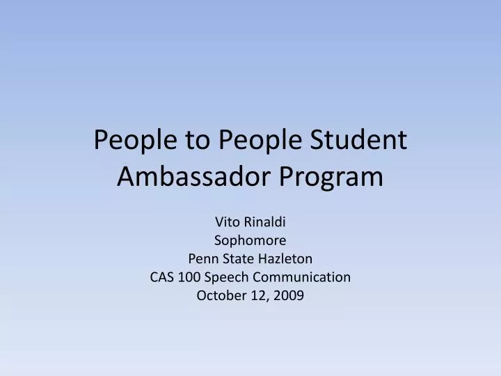 people to people student ambassador program