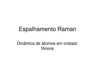 espalhamento raman