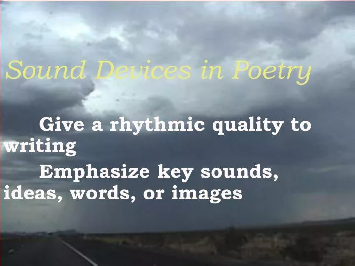 sound devices in poetry