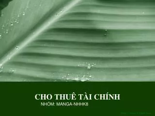 cho thu t i ch nh