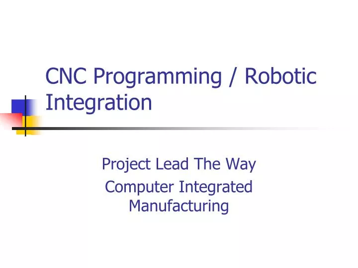 cnc programming robotic integration