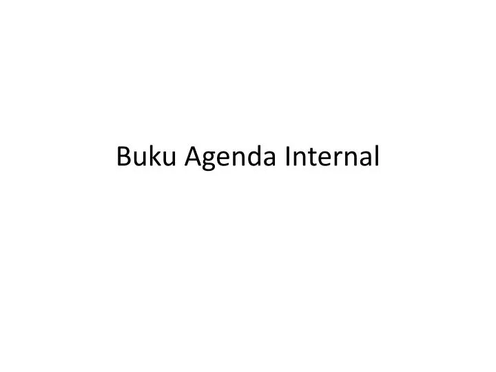 buku agenda internal