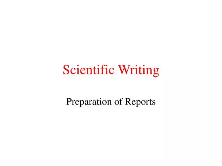 presentation on scientific writing