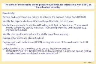 Specifically: Review and summarise our options to optimise the science output from SPiDeR.