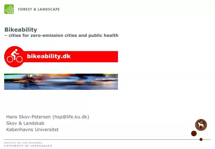 bikeability cities for zero emission cities and public health