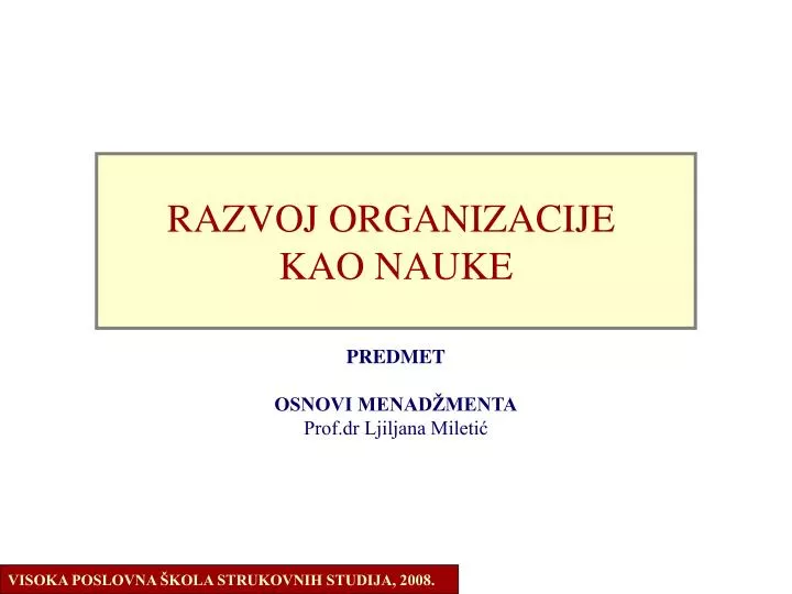 predmet osnovi menad menta prof dr ljiljana mileti