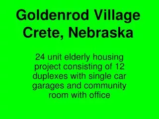 Goldenrod Village Crete, Nebraska