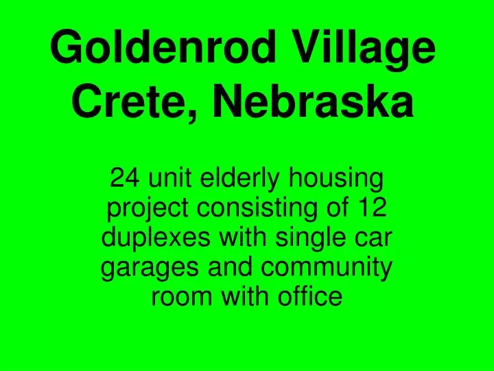 goldenrod village crete nebraska