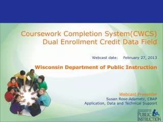 Dual Enrollment Credit