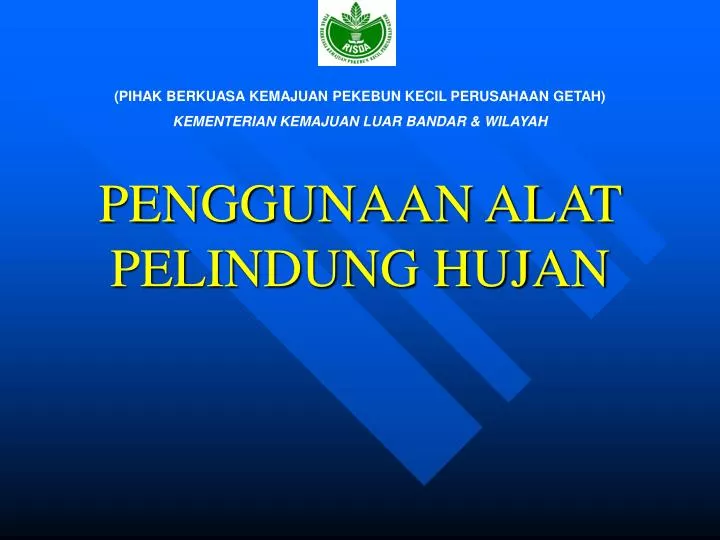 penggunaan alat pelindung hujan