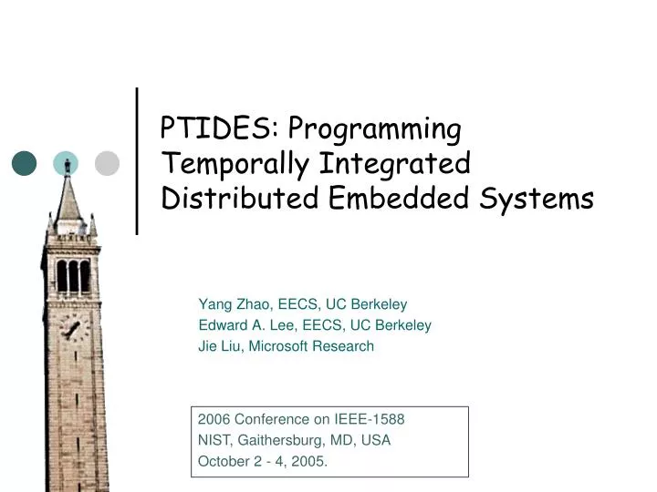 ptides programming temporally integrated distributed embedded systems