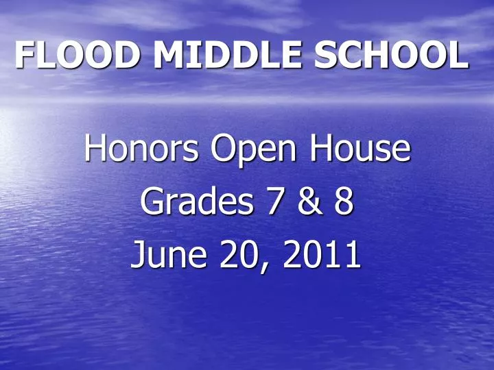 flood middle school