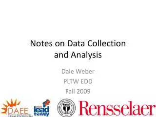 Notes on Data Collection and Analysis