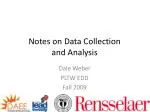 Notes on Data Collection and Analysis - slide 1