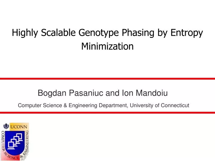 highly scalable genotype phasing by entropy minimization