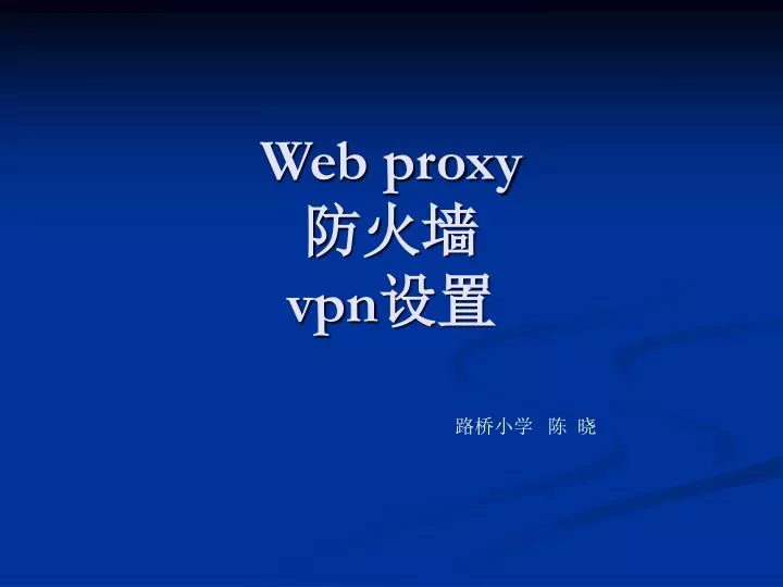 web proxy vpn