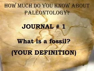 How much do you know about Paleontology?