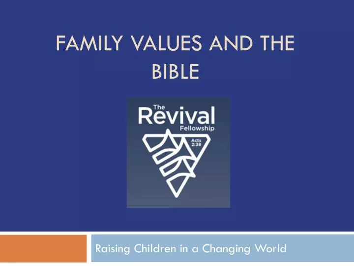 family values and the bible