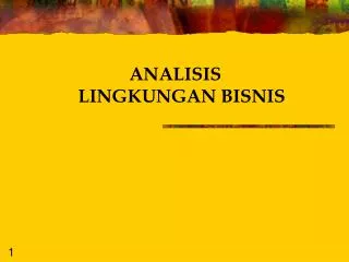 analisis lingkungan bisnis
