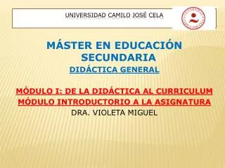 universidad camilo jos cela