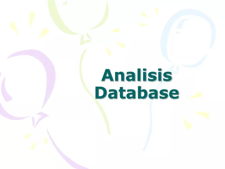 analisis database
