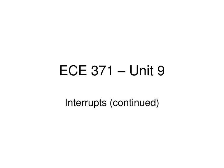 ece 371 unit 9